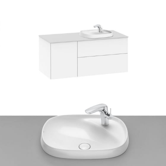 Image of Roca Beyond Wall Hung Vanity Unit With Inset Basin