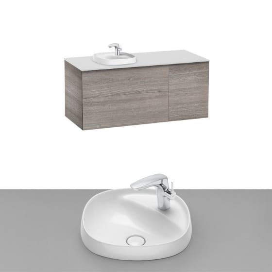 Image of Roca Beyond Wall Hung Vanity Unit With Inset Basin