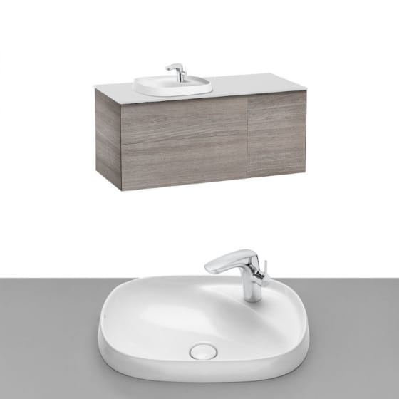 Image of Roca Beyond Wall Hung Vanity Unit With Inset Basin