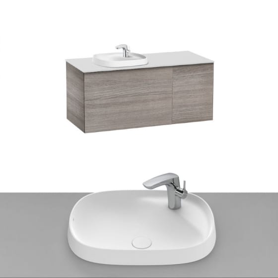 Image of Roca Beyond Wall Hung Vanity Unit With Inset Basin