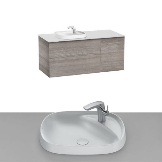 Image of Roca Beyond Wall Hung Vanity Unit With Inset Basin