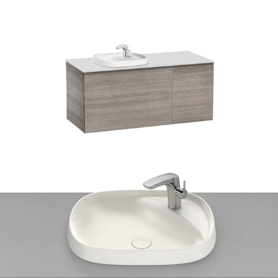 Image of Roca Beyond Wall Hung Vanity Unit With Inset Basin