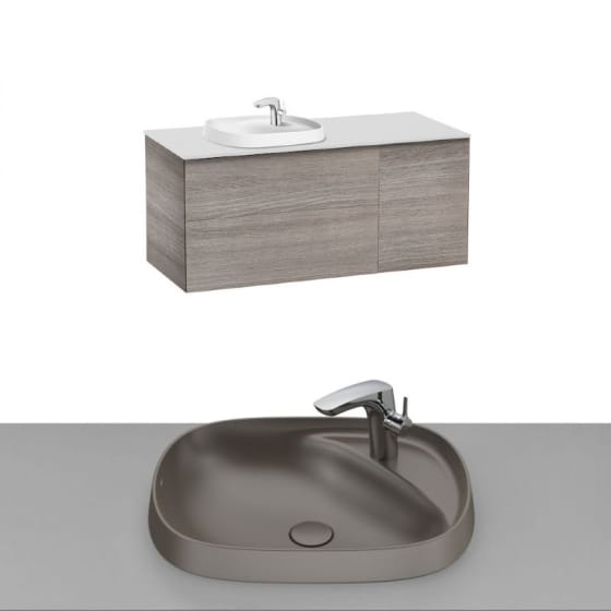 Image of Roca Beyond Wall Hung Vanity Unit With Inset Basin