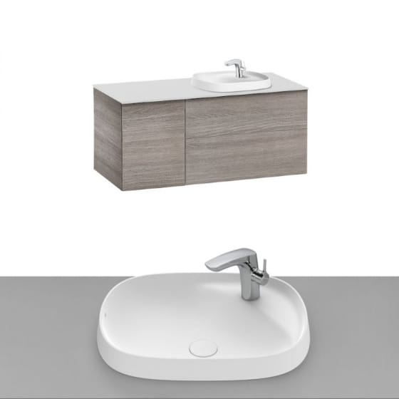 Image of Roca Beyond Wall Hung Vanity Unit With Inset Basin