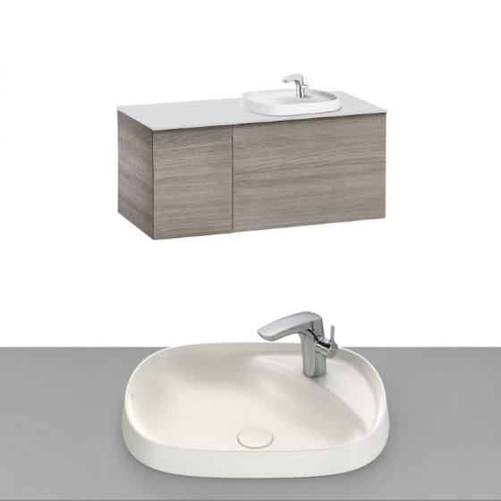 Image of Roca Beyond Wall Hung Vanity Unit With Inset Basin