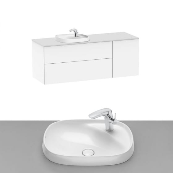 Image of Roca Beyond Wall Hung Vanity Unit With Inset Basin