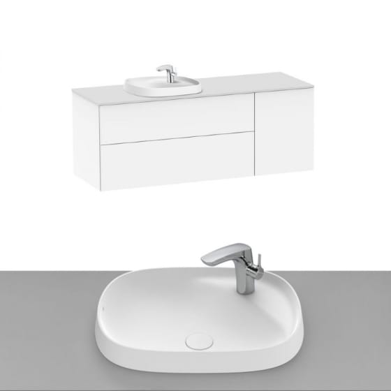 Image of Roca Beyond Wall Hung Vanity Unit With Inset Basin