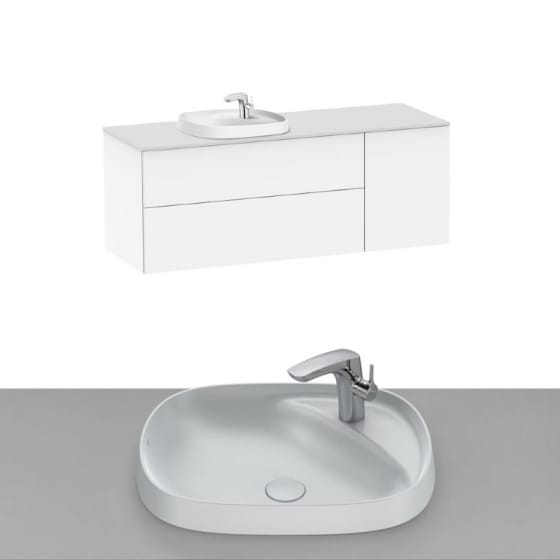 Image of Roca Beyond Wall Hung Vanity Unit With Inset Basin