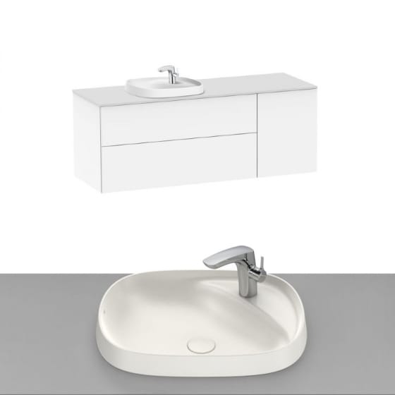 Image of Roca Beyond Wall Hung Vanity Unit With Inset Basin