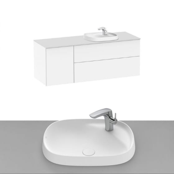 Image of Roca Beyond Wall Hung Vanity Unit With Inset Basin