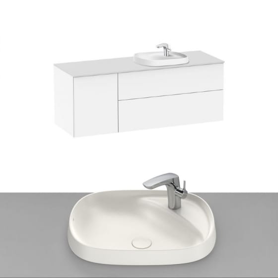 Image of Roca Beyond Wall Hung Vanity Unit With Inset Basin