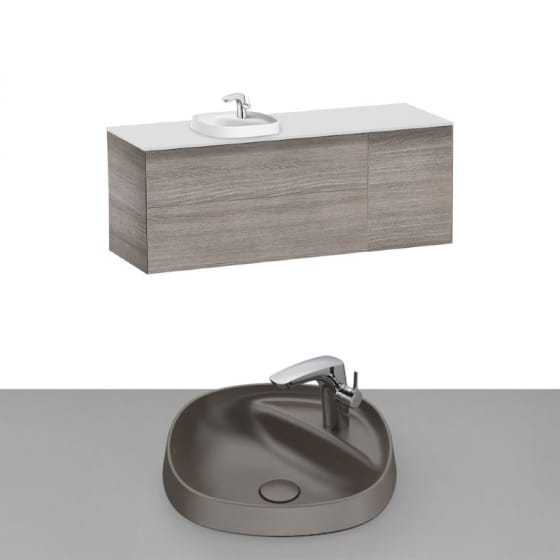 Image of Roca Beyond Wall Hung Vanity Unit With Inset Basin