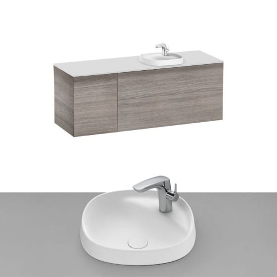 Image of Roca Beyond Wall Hung Vanity Unit With Inset Basin