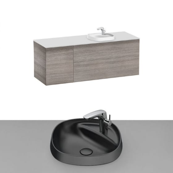 Image of Roca Beyond Wall Hung Vanity Unit With Inset Basin