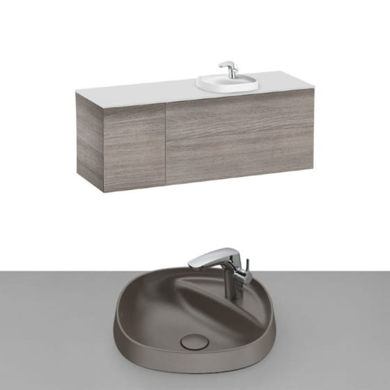 Image of Roca Beyond Wall Hung Vanity Unit With Inset Basin