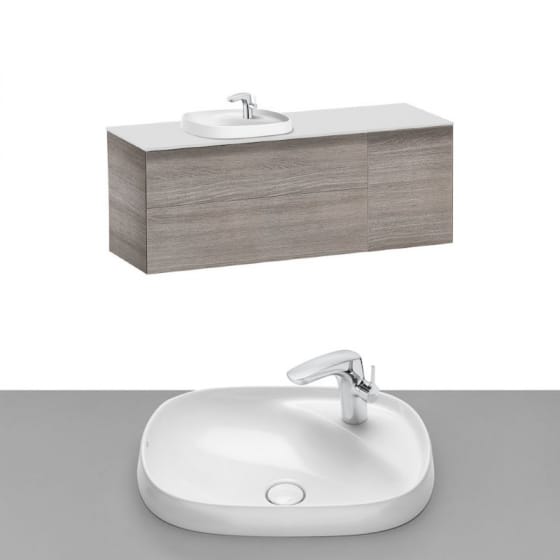 Image of Roca Beyond Wall Hung Vanity Unit With Inset Basin