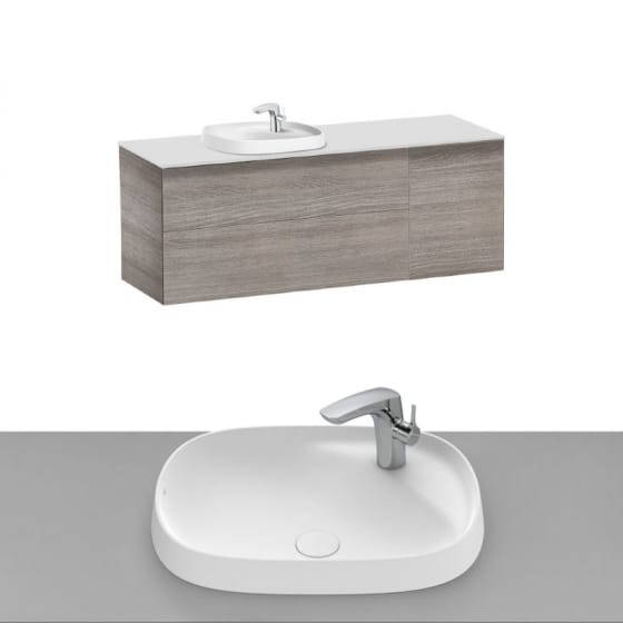 Image of Roca Beyond Wall Hung Vanity Unit With Inset Basin