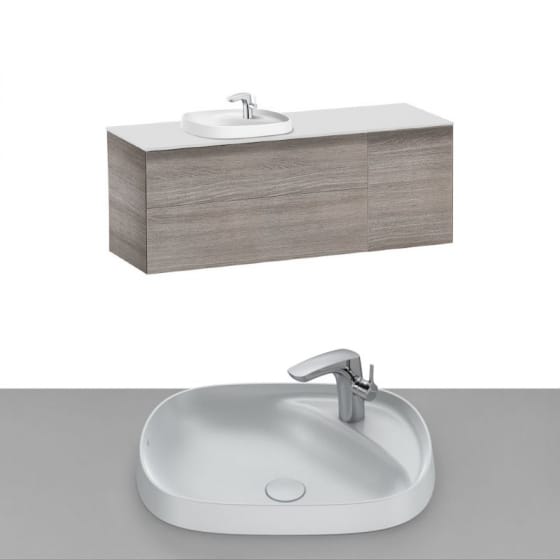 Image of Roca Beyond Wall Hung Vanity Unit With Inset Basin