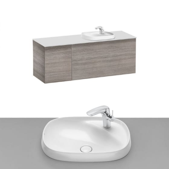 Image of Roca Beyond Wall Hung Vanity Unit With Inset Basin