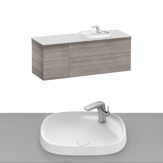 Image of Roca Beyond Wall Hung Vanity Unit With Inset Basin