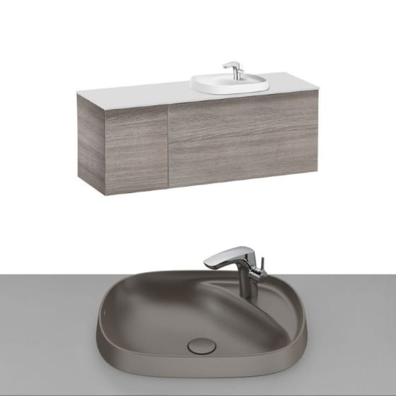 Image of Roca Beyond Wall Hung Vanity Unit With Inset Basin