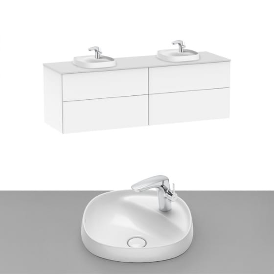 Image of Roca Beyond Wall Hung Vanity Unit With Inset Basin