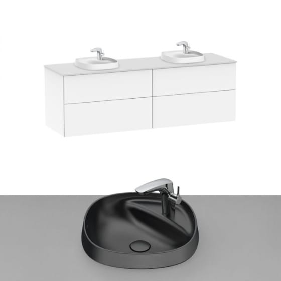 Image of Roca Beyond Wall Hung Vanity Unit With Inset Basin