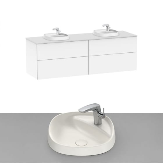 Image of Roca Beyond Wall Hung Vanity Unit With Inset Basin