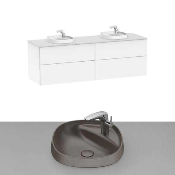 Image of Roca Beyond Wall Hung Vanity Unit With Inset Basin