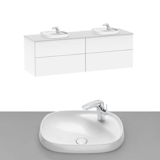 Image of Roca Beyond Wall Hung Vanity Unit With Inset Basin