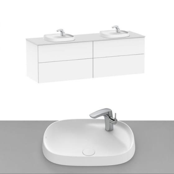 Image of Roca Beyond Wall Hung Vanity Unit With Inset Basin