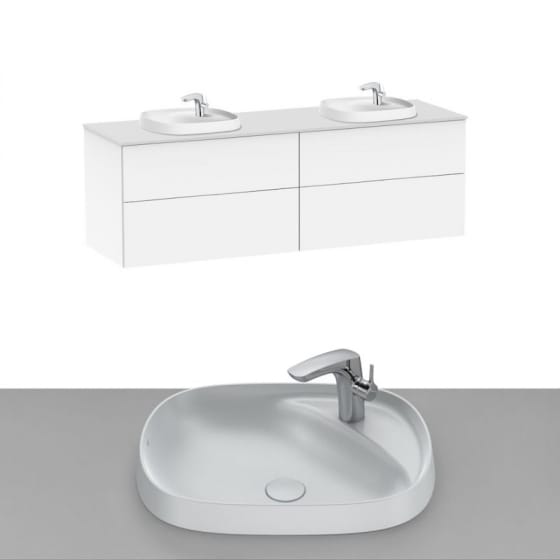 Image of Roca Beyond Wall Hung Vanity Unit With Inset Basin