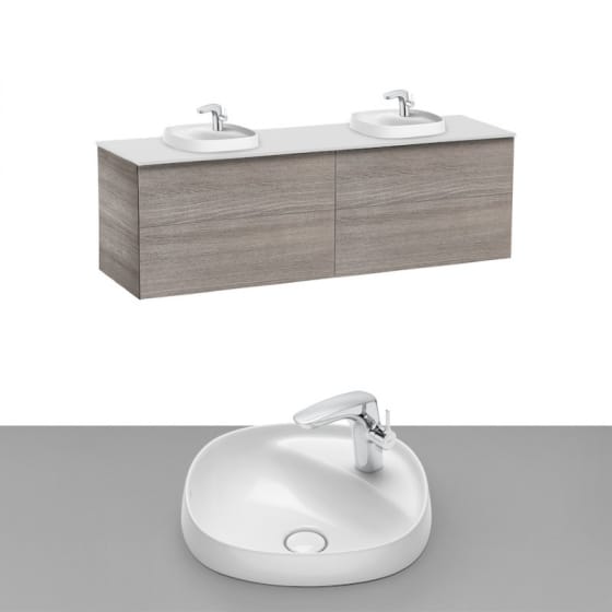 Image of Roca Beyond Wall Hung Vanity Unit With Inset Basin