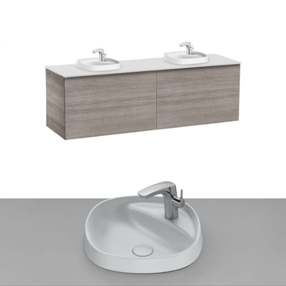 Image of Roca Beyond Wall Hung Vanity Unit With Inset Basin