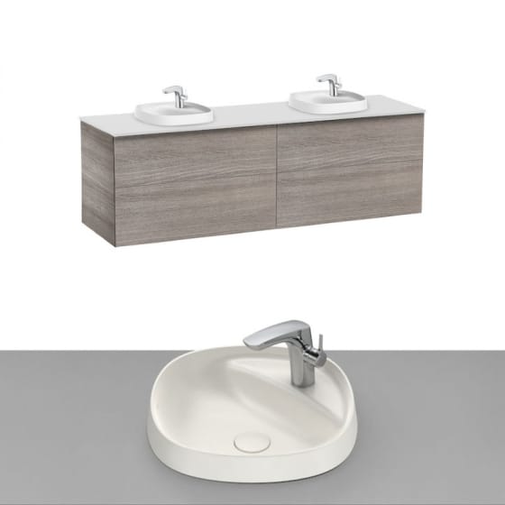 Image of Roca Beyond Wall Hung Vanity Unit With Inset Basin