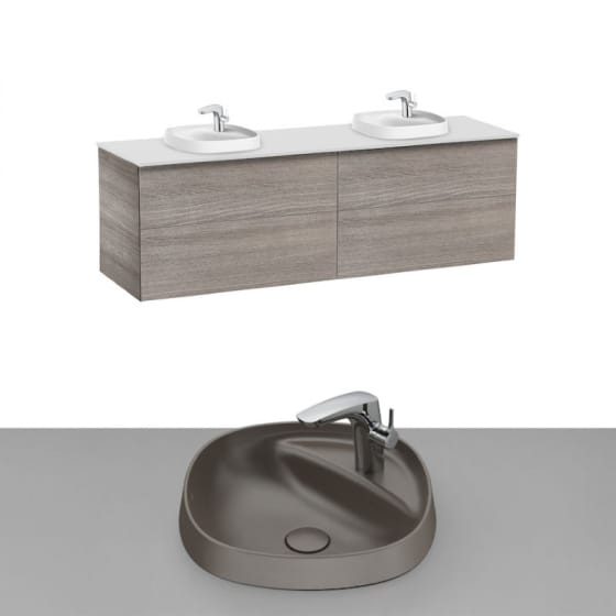 Image of Roca Beyond Wall Hung Vanity Unit With Inset Basin