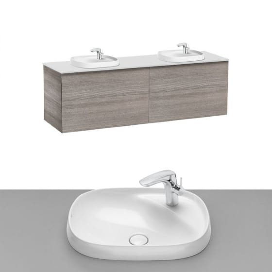 Image of Roca Beyond Wall Hung Vanity Unit With Inset Basin