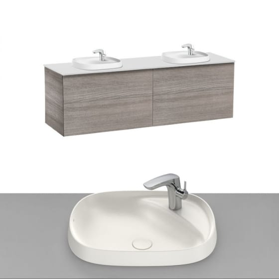 Image of Roca Beyond Wall Hung Vanity Unit With Inset Basin