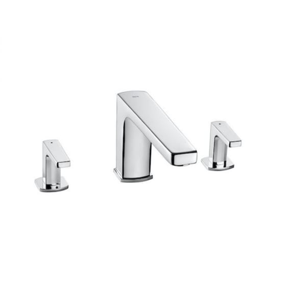 Image of Roca L90 Deck Mounted 3 Hole Basin Mixer Tap