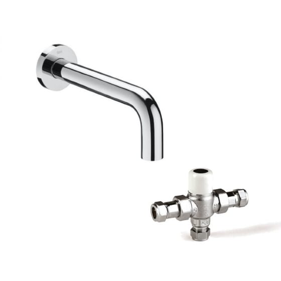 Image of Roca Loft Electronic Wall Mounted Basin Mixer Tap