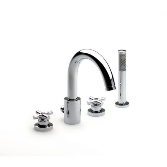 Image of Roca Loft 4 Hole Deck Mounted Bath Mixer Tap Set