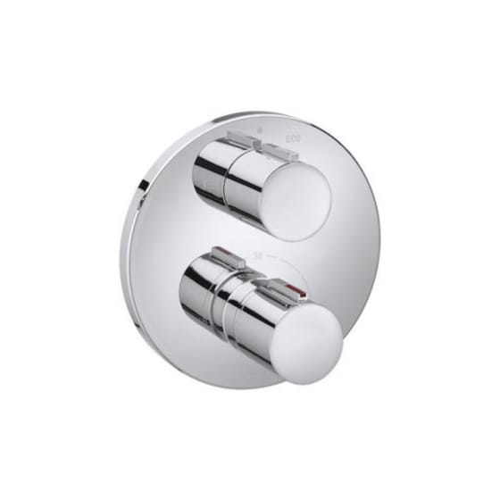 Image of Roca T-1000 Round Thermostatic Bath Shower Valve