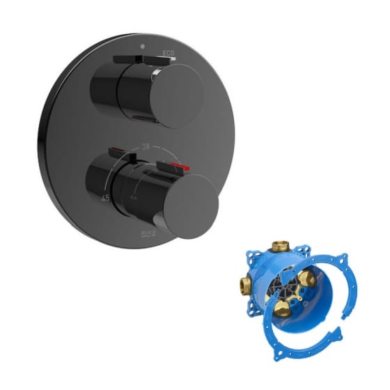 Image of Roca T-1000 Round Thermostatic Bath Shower Valve