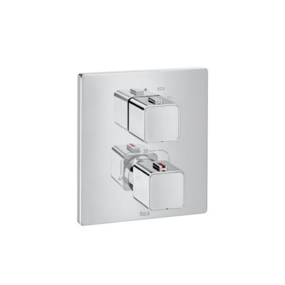 Image of Roca T-1000 Square Thermostatic Bath Shower Valve