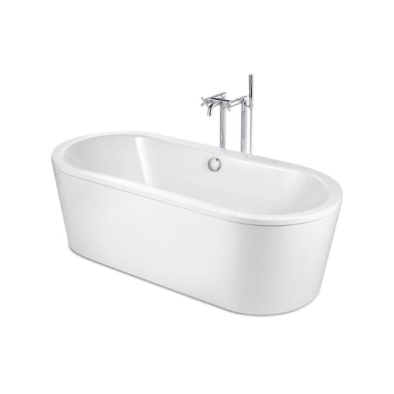 Image of Roca Duo Oval Plus Steel Freestanding Bath