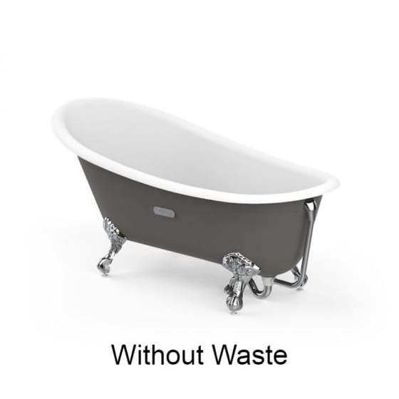 Image of Roca Carmen Cast Iron Freestanding Slipper Bath With Feet