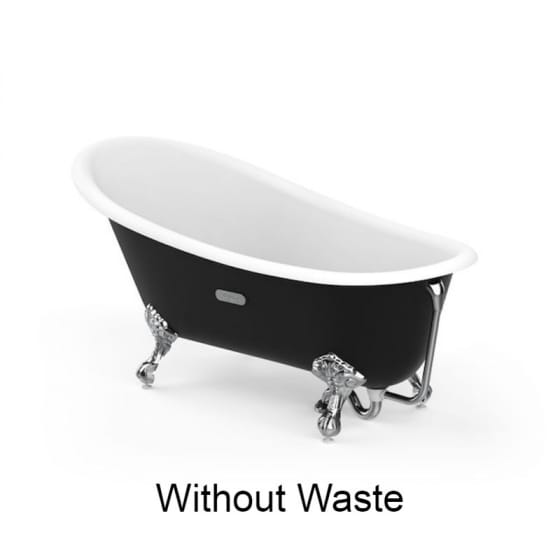 Image of Roca Carmen Cast Iron Freestanding Slipper Bath With Feet