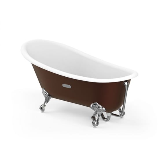 Image of Roca Carmen Cast Iron Freestanding Slipper Bath With Feet