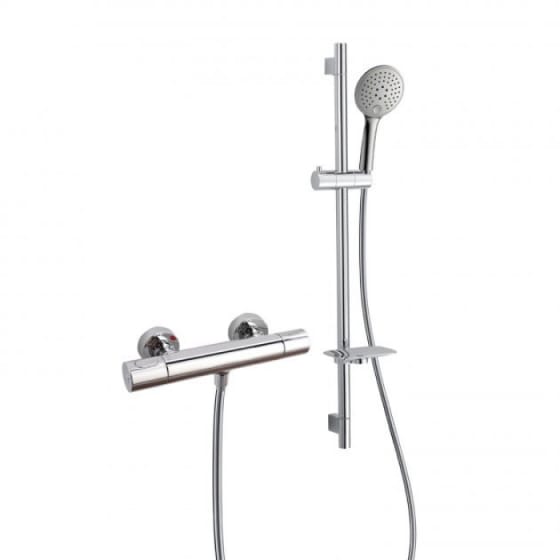 Image of RAK Cool Touch Thermostatic Bar Shower Valve with Slider Rail Kit