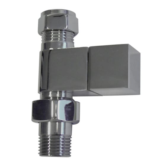 Image of Essential Square Straight Radiator Valve